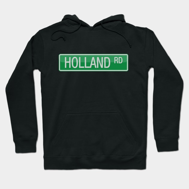 Holland Road Street Sign Hoodie by reapolo